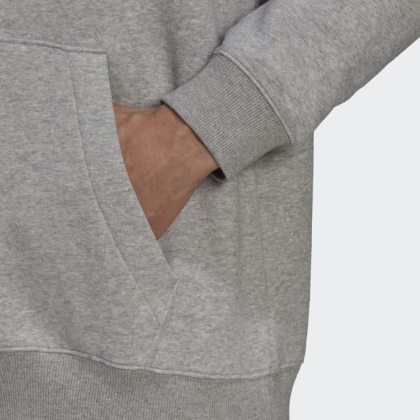 Sweat à Capuche En Molleton De Coton Essentials Feelvivid Gris Moyen Adidas
