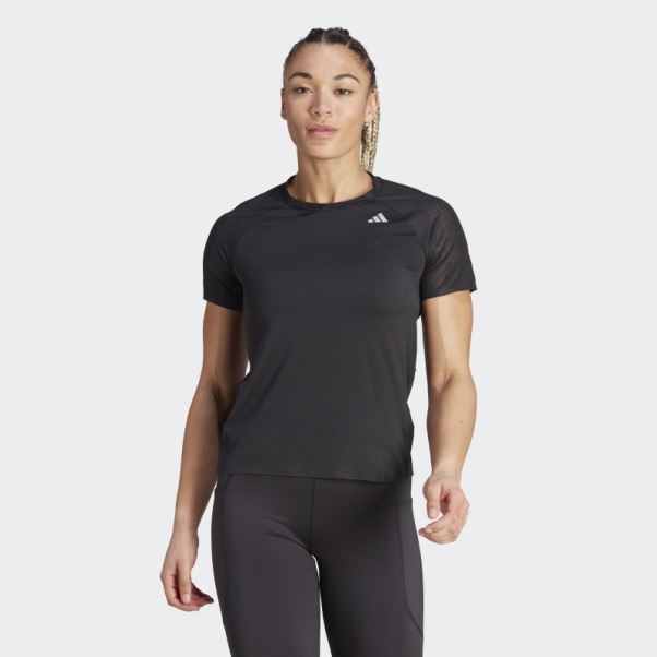 T-shirt De Course Adidas Adizero Noir