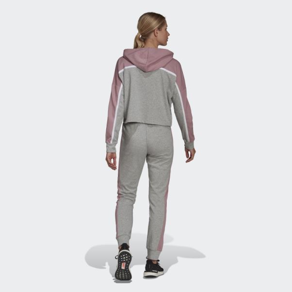 Survetement Adidas Sportswear Subtil Block Gris Moyen Mode