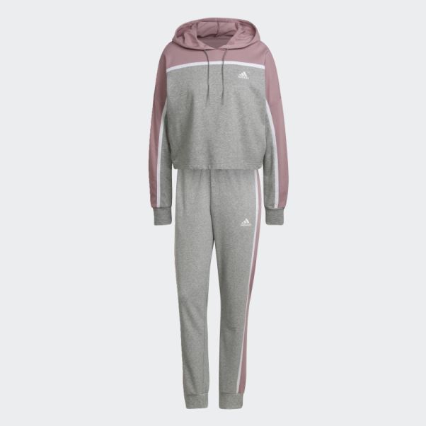 Survetement Adidas Sportswear Subtil Block Gris Moyen Mode