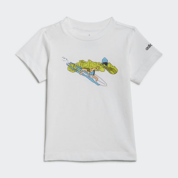 Tee Shirt Graphique Stoked Beach Blanc Adidas