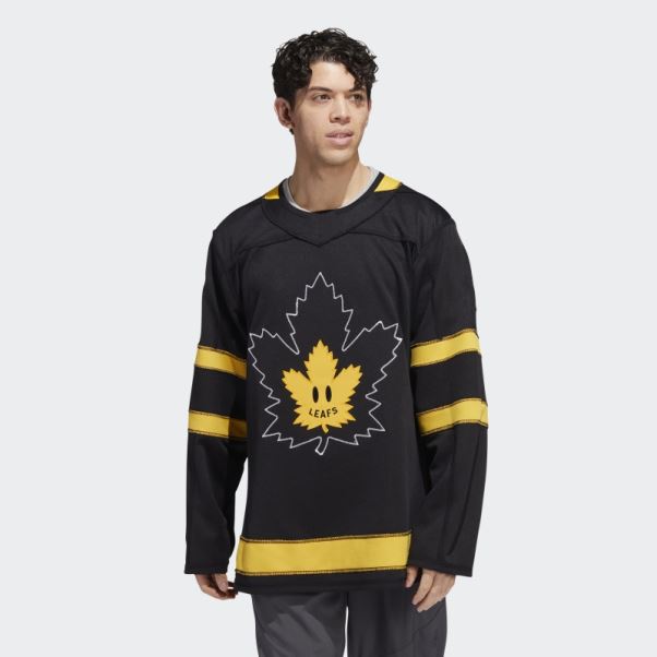 Maillot Toronto Maple Leafs X Draw House Alternate Réversible Adidas Authentique Noir