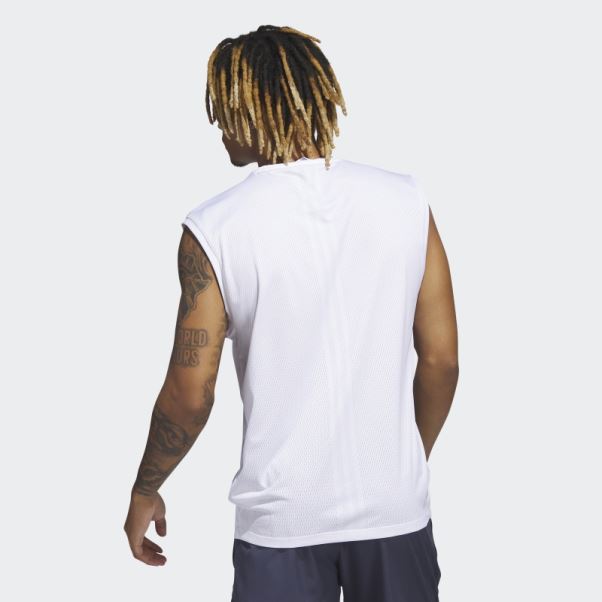 Débardeur D'entraînement Adidas Hiit Engineering Blanc
