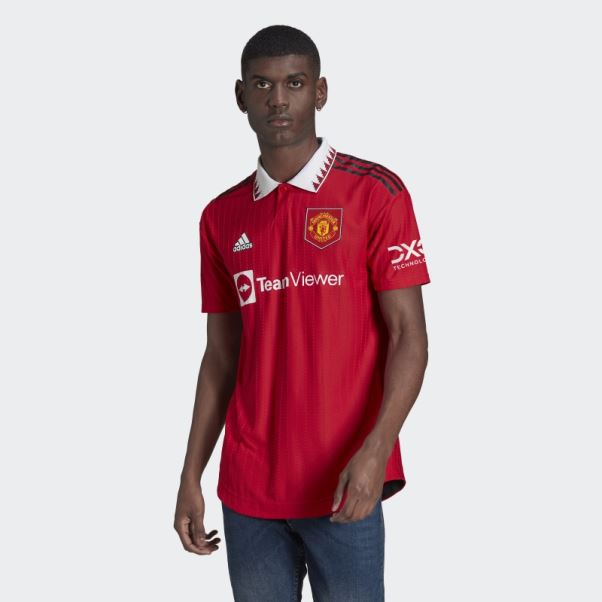 Maillot Domicile Authentique Manchester United 22/23 Real Rouge Adidas