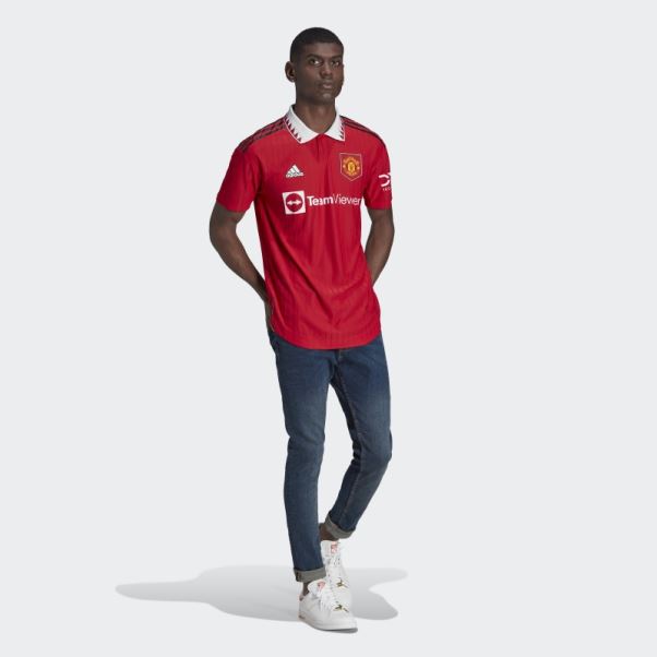 Maillot Domicile Authentique Manchester United 22/23 Real Rouge Adidas