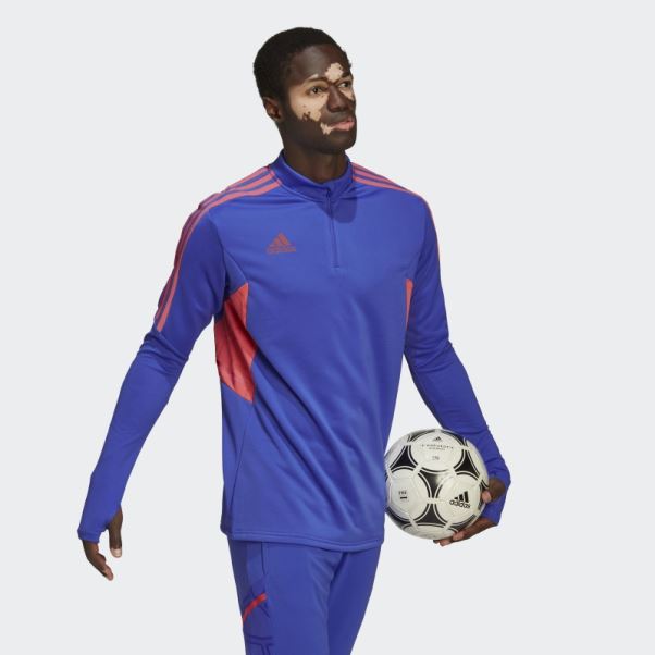 Adidas Condivo 22 Prédateur Haut De Survêtement Hi-res Bleu