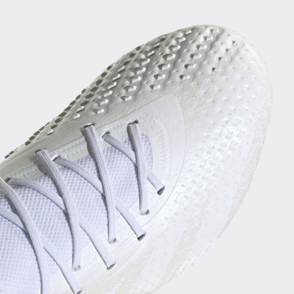 Adidas Predator Precision.1 Bottes Basses Pour Sol Ferme Blanc Fashion