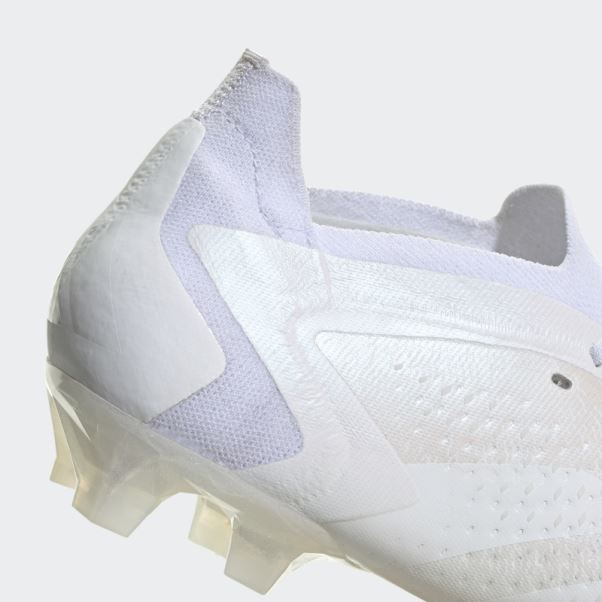Adidas Predator Precision.1 Bottes Basses Pour Sol Ferme Blanc Fashion