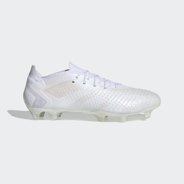 Adidas Predator Precision.1 Bottes Basses Pour Sol Ferme Blanc Fashion