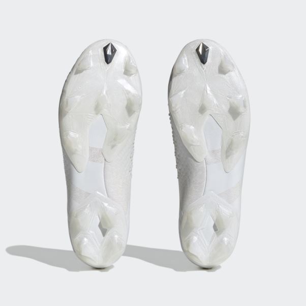 Adidas Predator Precision.1 Bottes Basses Pour Sol Ferme Blanc Fashion