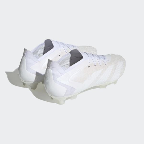 Adidas Predator Precision.1 Bottes Basses Pour Sol Ferme Blanc Fashion