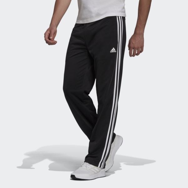 Pantalon De Survêtement Adidas Primegreen Essentials Warm-up Ourlet Ouvert 3 Bandes Blanc