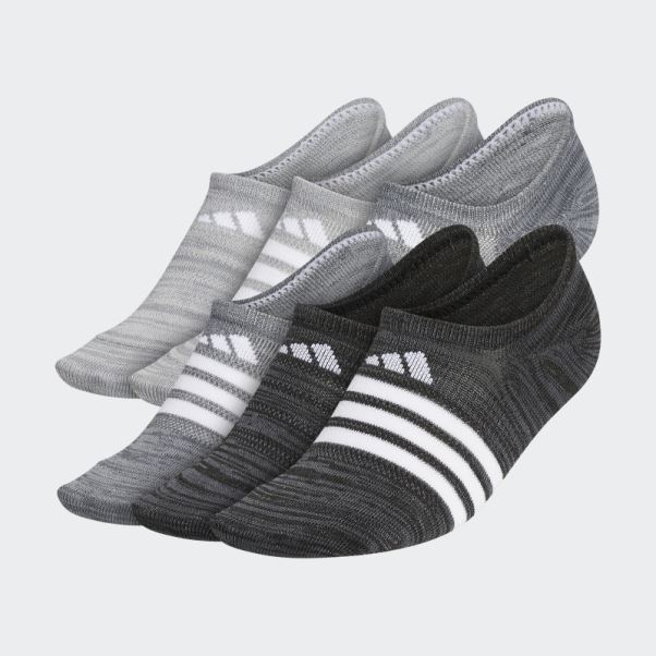 Superlite Super-no-show Chaussettes 6 Paires Adidas Noir
