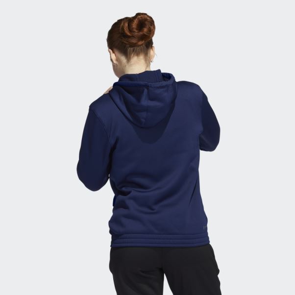 Sweat à Capuche Zippé Bleu Marine Adidas