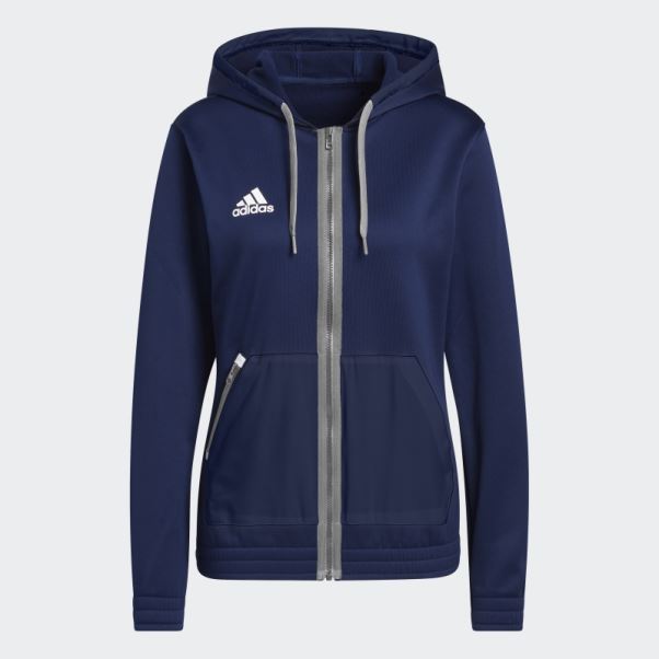 Sweat à Capuche Zippé Bleu Marine Adidas
