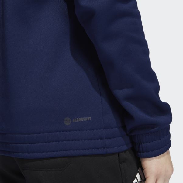 Sweat à Capuche Zippé Bleu Marine Adidas
