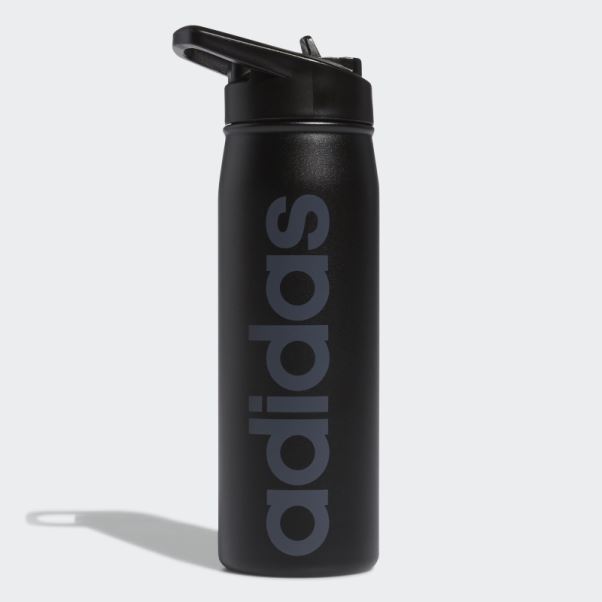 Paille En Acier Bouteille En Métal 600 Ml Adidas Noir