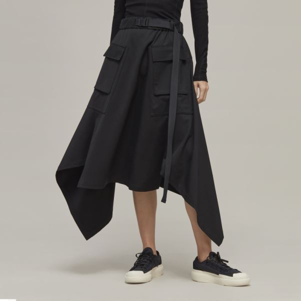 Adidas Y-3 Jupe En Laine Raffinée