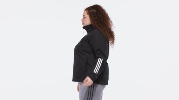 Veste Adidas Bsc 3-stripes Rain.rdy (grande Taille) Noir