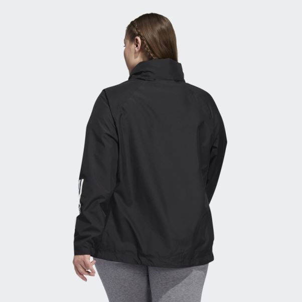 Veste Adidas Bsc 3-stripes Rain.rdy (grande Taille) Noir