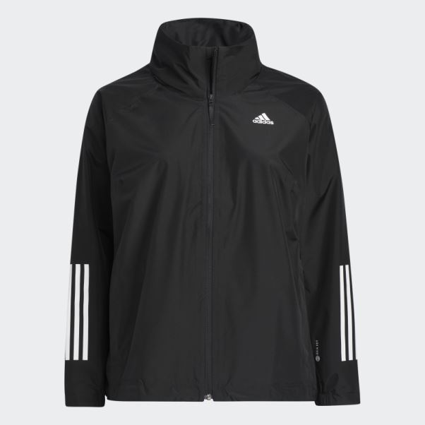 Veste Adidas Bsc 3-stripes Rain.rdy (grande Taille) Noir