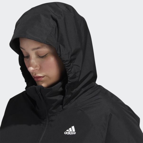 Veste Adidas Bsc 3-stripes Rain.rdy (grande Taille) Noir
