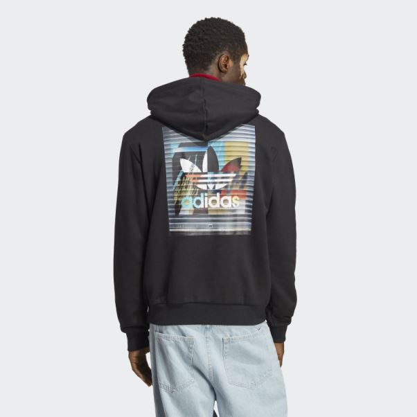 Adidas Sweat à Capuche Graphique Off The Grid Noir