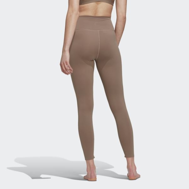 Adidas Yoga Luxe Studio 7/8 Leggings Marron Crayeux Fashion