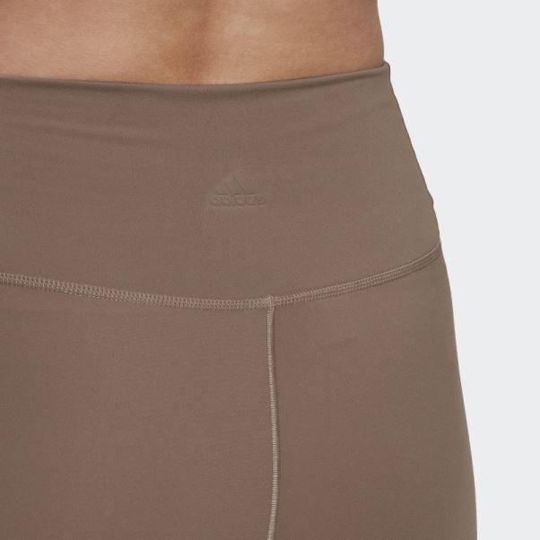 Adidas Yoga Luxe Studio 7/8 Leggings Marron Crayeux Fashion
