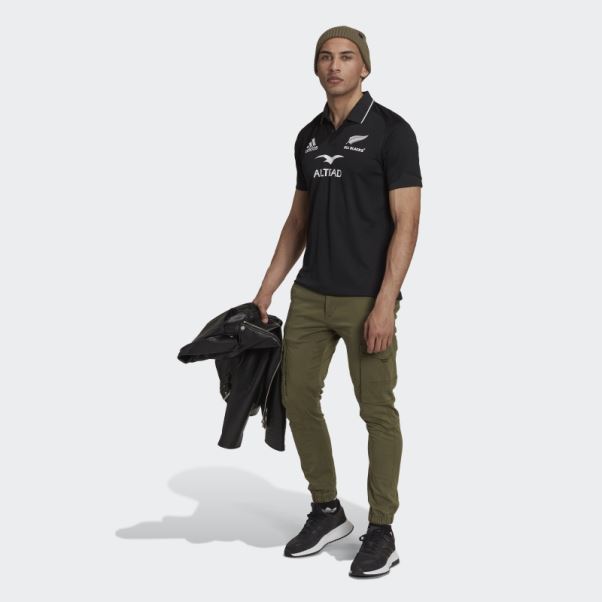 Adidas Polo All Blacks Rugby Domicile Noir