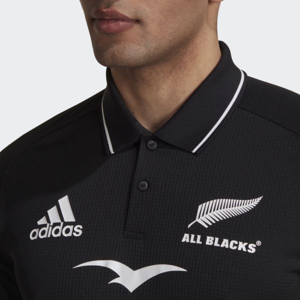 Adidas Polo All Blacks Rugby Domicile Noir