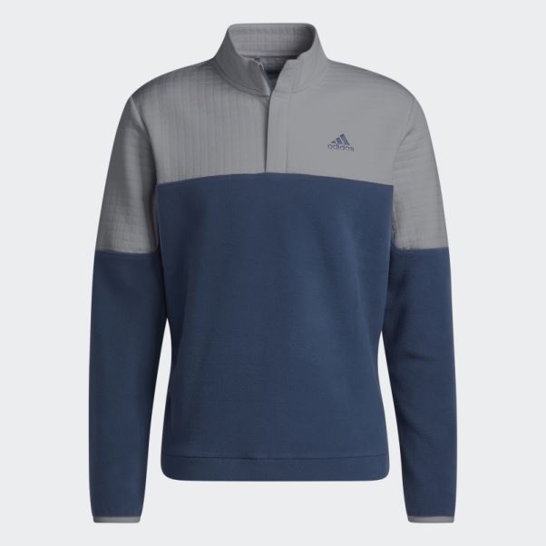 Pull Dwr Colorblock 1/4-zip Adidas Gris