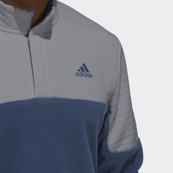 Pull Dwr Colorblock 1/4-zip Adidas Gris
