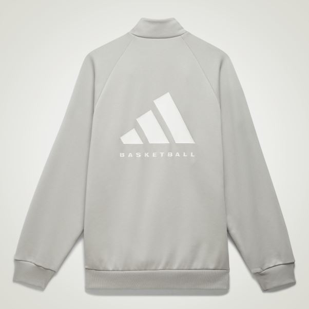 Adidas Veste De Survêtement De Basket-ball Gris Métal Chaud