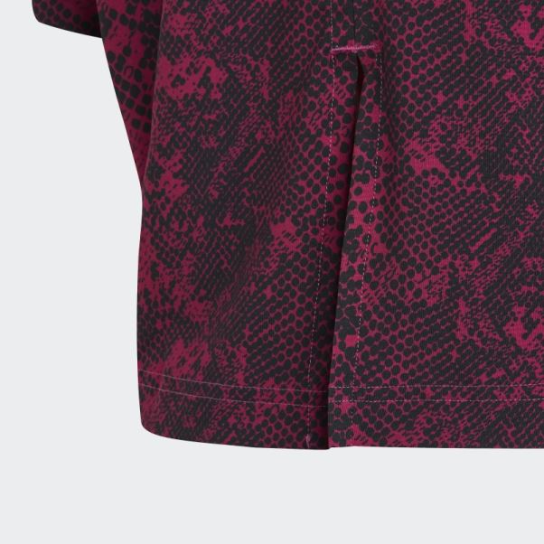 T-shirt Adidas Fushia Aeroready à Imprimé Animal