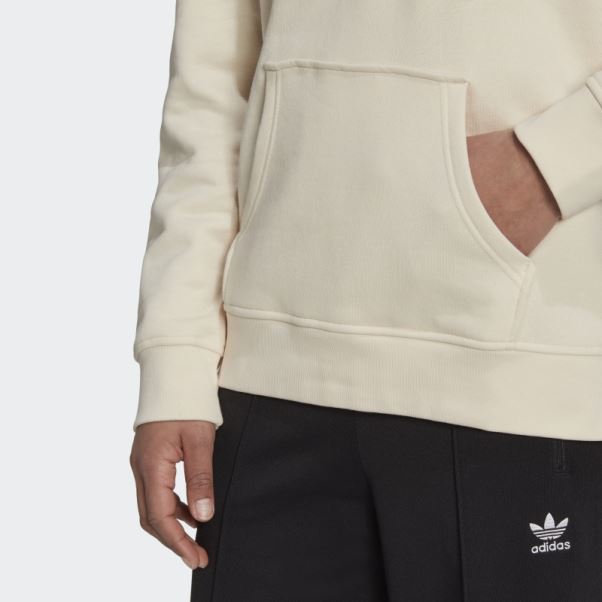 Adidas Sweat à Capuche Adicolor Trèfle Blanc