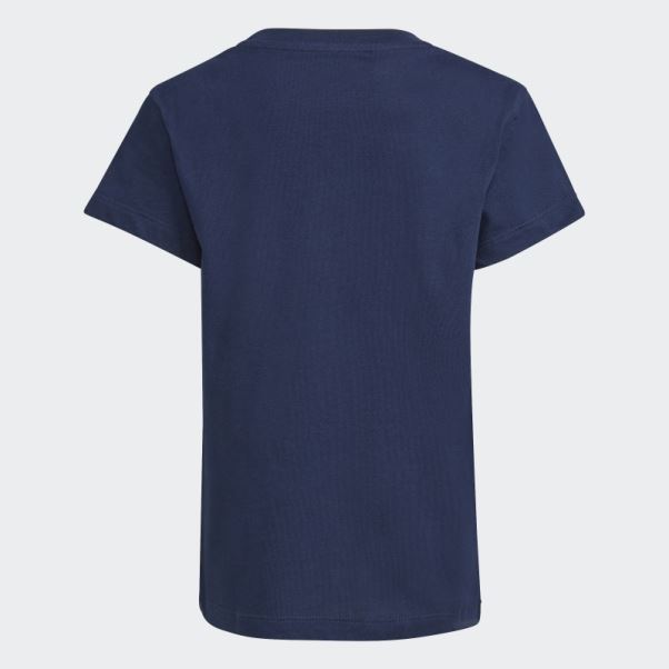 Tee Shirt Trèfle Bleu Marine Adidas