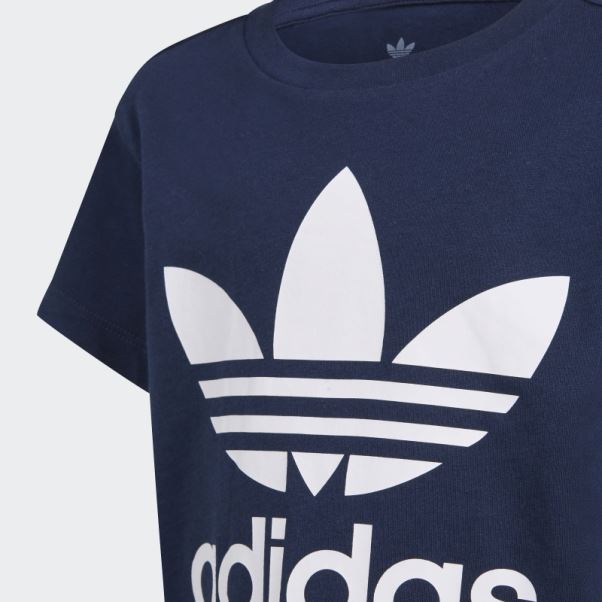 Tee Shirt Trèfle Bleu Marine Adidas