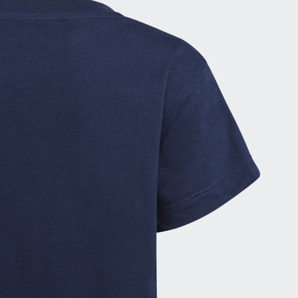 Tee Shirt Trèfle Bleu Marine Adidas