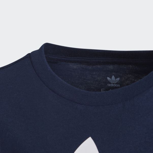 Tee Shirt Trèfle Bleu Marine Adidas