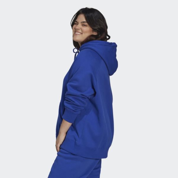 Sweat à Capuche Oversize Adidas Bleu (grande Taille)