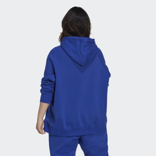 Sweat à Capuche Oversize Adidas Bleu (grande Taille)