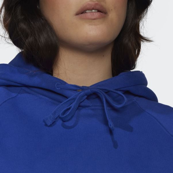Sweat à Capuche Oversize Adidas Bleu (grande Taille)