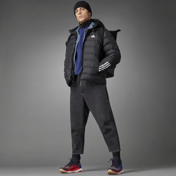 Veste à Capuche Mi-épaisse Itavic 3-stripes Adidas Noir