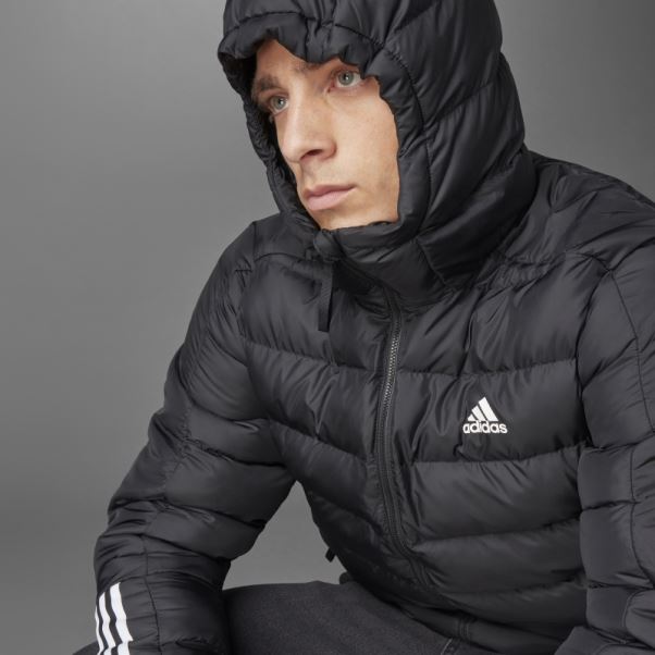 Veste à Capuche Mi-épaisse Itavic 3-stripes Adidas Noir