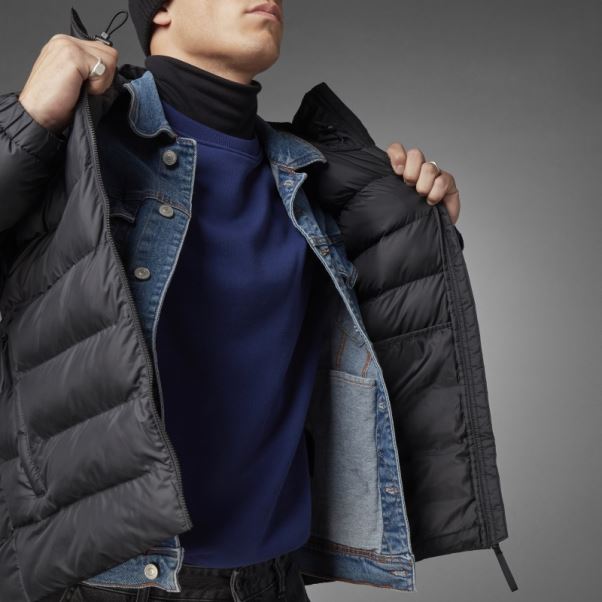 Veste à Capuche Mi-épaisse Itavic 3-stripes Adidas Noir