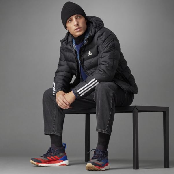 Veste à Capuche Mi-épaisse Itavic 3-stripes Adidas Noir