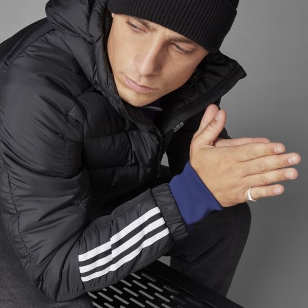 Veste à Capuche Mi-épaisse Itavic 3-stripes Adidas Noir