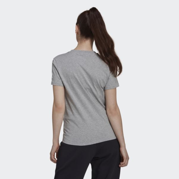 T-shirt Slim Logo Essentials Gris Moyen Adidas