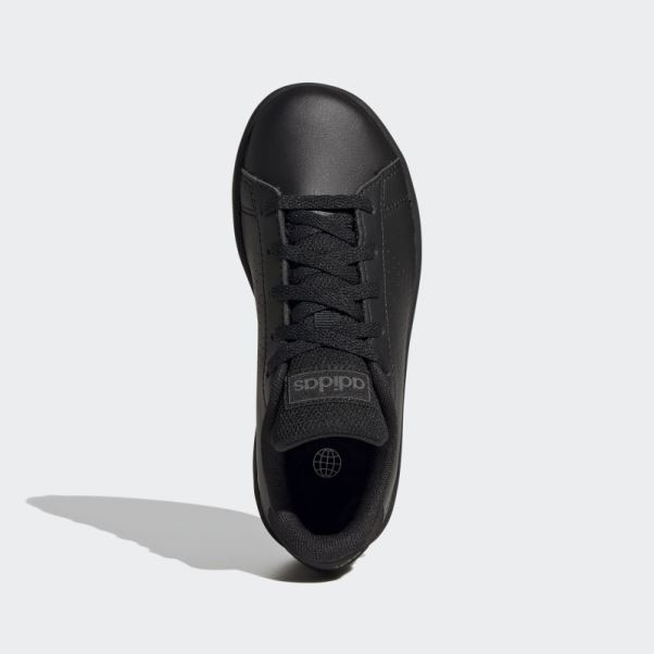 Adidas Noir Chaussures De Lacet De Court De Mode De Vie D'avantage